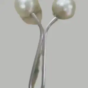 Eşarp Klipsi Top Model Düz Beyaz 1 Adet