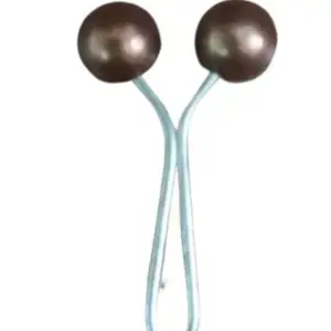 Eşarp Klipsi Top Model Düz Kahverengi 1 Adet