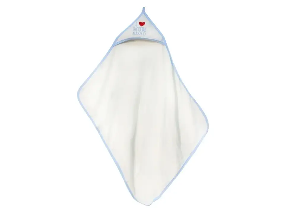 I Mam & Dad Nakışlı Bebek Havlu Silgi – Mavi