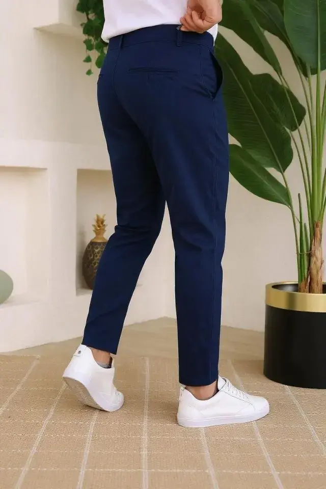 Erkek Slim Fit Dilli Kumaş Pantolon