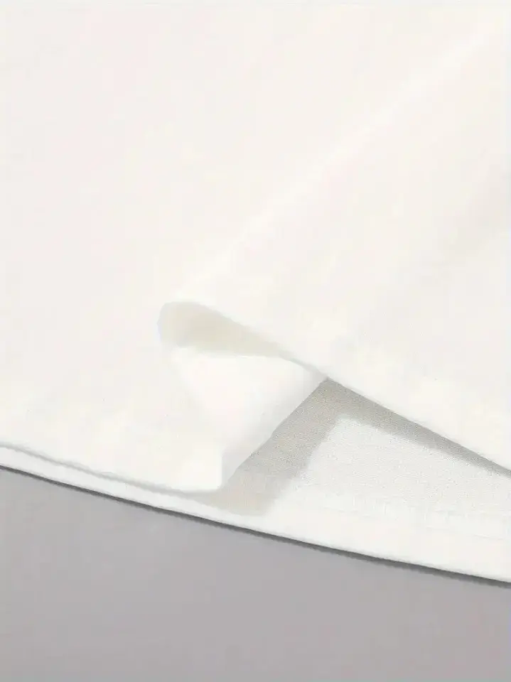 Baskılı Oversize Bisiklet Yaka T-shirt - Beyaz