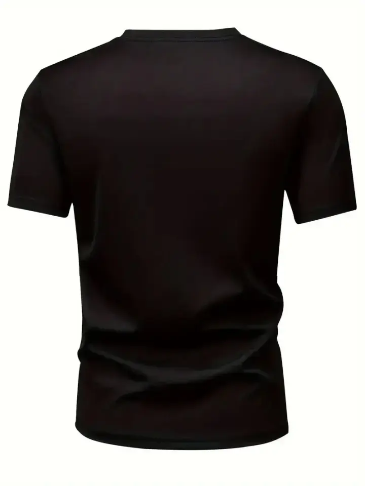 Baskılı Oversize Bisiklet Yaka T-shirt - Siyah