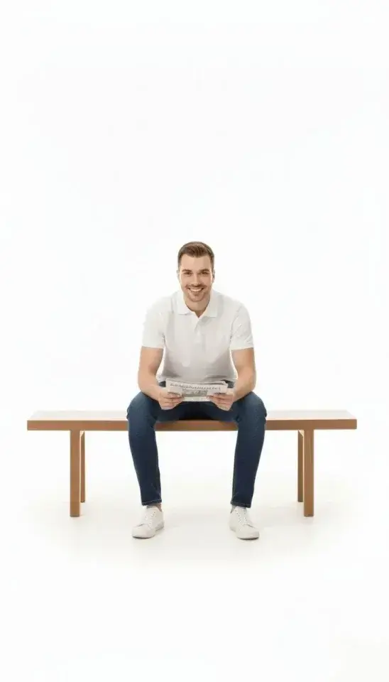 Erkek Pike Kumaş Düğmeli Yaka Regular Fit Günlük Kısa Kol Tişört T-shirt - Beyaz