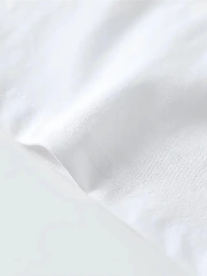 Baskılı Oversize Bisiklet Yaka T-shirt - Beyaz