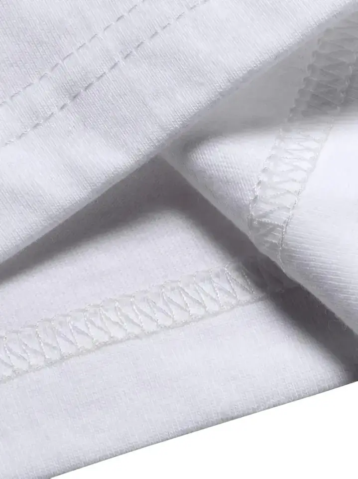 Baskılı Oversize Bisiklet Yaka T-shirt - Beyaz